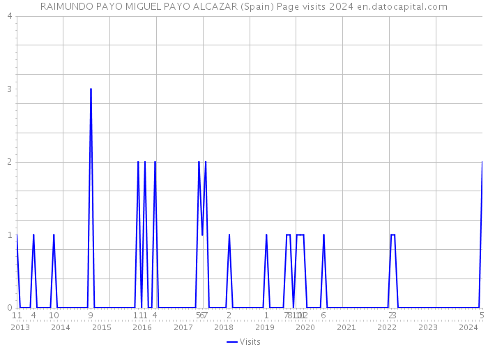 RAIMUNDO PAYO MIGUEL PAYO ALCAZAR (Spain) Page visits 2024 