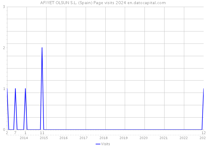 AFIYET OLSUN S.L. (Spain) Page visits 2024 
