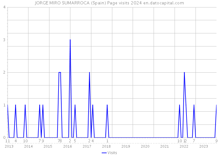 JORGE MIRO SUMARROCA (Spain) Page visits 2024 