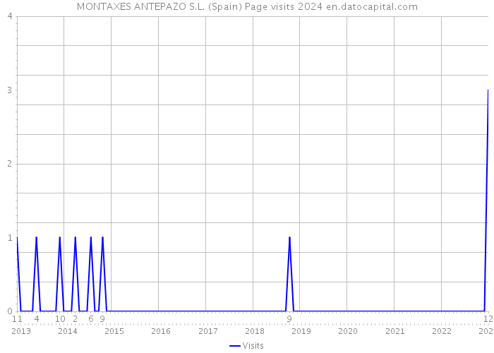 MONTAXES ANTEPAZO S.L. (Spain) Page visits 2024 