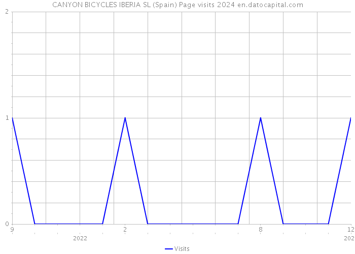 CANYON BICYCLES IBERIA SL (Spain) Page visits 2024 