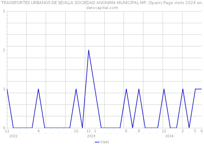 TRANSPORTES URBANOS DE SEVILLA SOCIEDAD ANONIMA MUNICIPAL MP. (Spain) Page visits 2024 