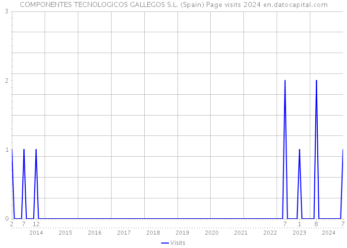 COMPONENTES TECNOLOGICOS GALLEGOS S.L. (Spain) Page visits 2024 