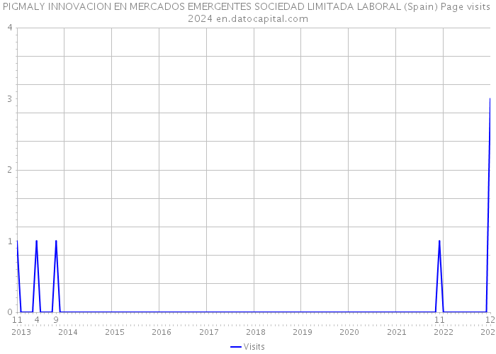 PIGMALY INNOVACION EN MERCADOS EMERGENTES SOCIEDAD LIMITADA LABORAL (Spain) Page visits 2024 