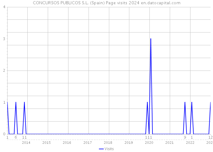 CONCURSOS PUBLICOS S.L. (Spain) Page visits 2024 