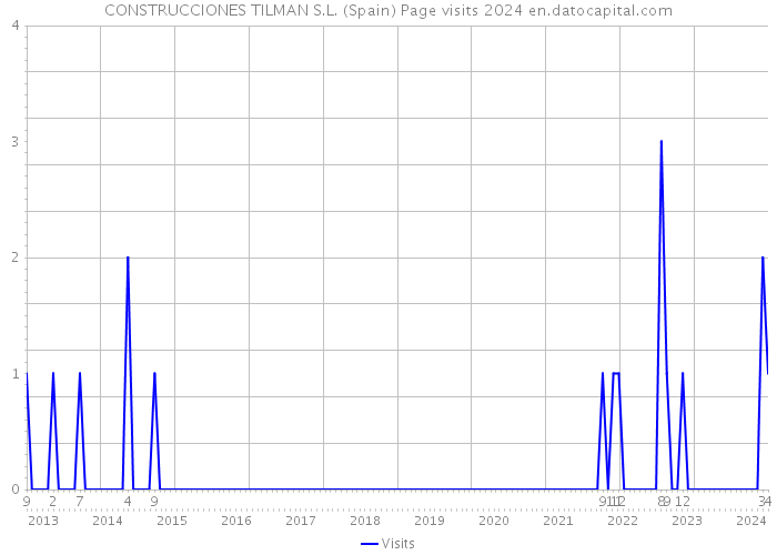 CONSTRUCCIONES TILMAN S.L. (Spain) Page visits 2024 