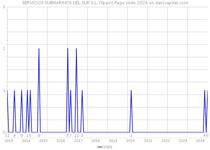 SERVICIOS SUBMARINOS DEL SUR S.L. (Spain) Page visits 2024 