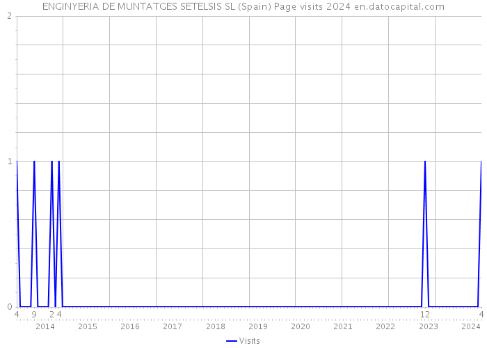 ENGINYERIA DE MUNTATGES SETELSIS SL (Spain) Page visits 2024 