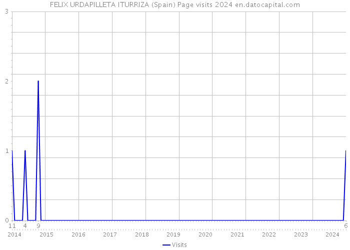 FELIX URDAPILLETA ITURRIZA (Spain) Page visits 2024 