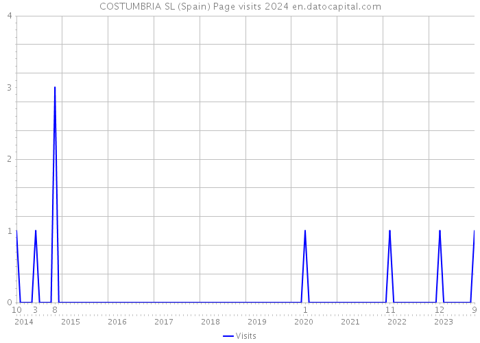 COSTUMBRIA SL (Spain) Page visits 2024 