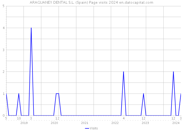 ARAGUANEY DENTAL S.L. (Spain) Page visits 2024 
