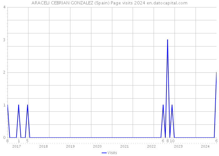 ARACELI CEBRIAN GONZALEZ (Spain) Page visits 2024 