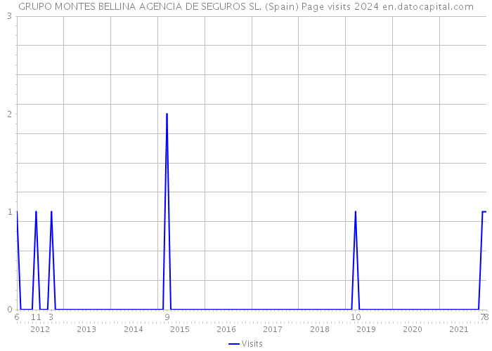 GRUPO MONTES BELLINA AGENCIA DE SEGUROS SL. (Spain) Page visits 2024 