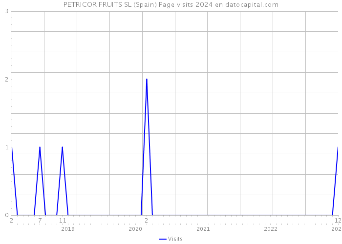 PETRICOR FRUITS SL (Spain) Page visits 2024 