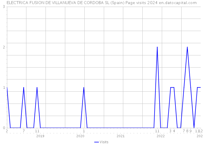 ELECTRICA FUSION DE VILLANUEVA DE CORDOBA SL (Spain) Page visits 2024 