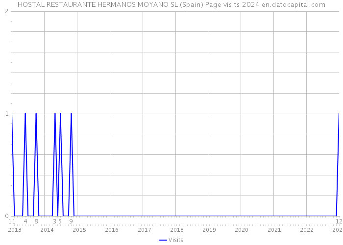 HOSTAL RESTAURANTE HERMANOS MOYANO SL (Spain) Page visits 2024 