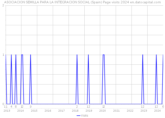 ASOCIACION SEMILLA PARA LA INTEGRACION SOCIAL (Spain) Page visits 2024 