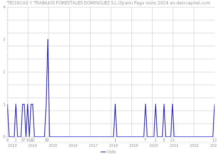 TECNICAS Y TRABAJOS FORESTALES DOMINGUEZ S.L (Spain) Page visits 2024 