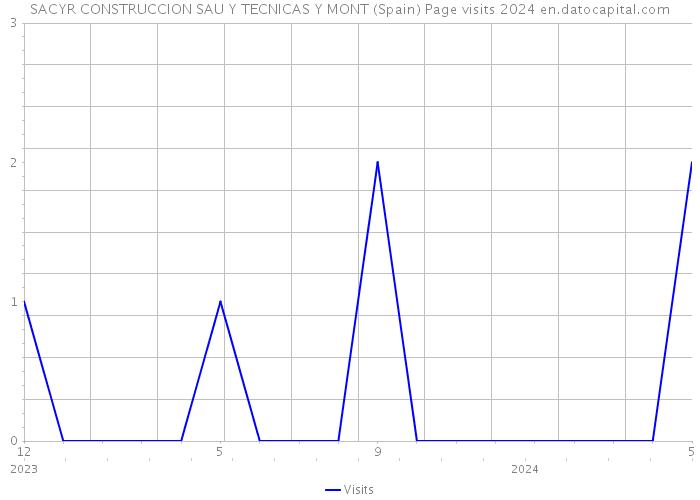 SACYR CONSTRUCCION SAU Y TECNICAS Y MONT (Spain) Page visits 2024 