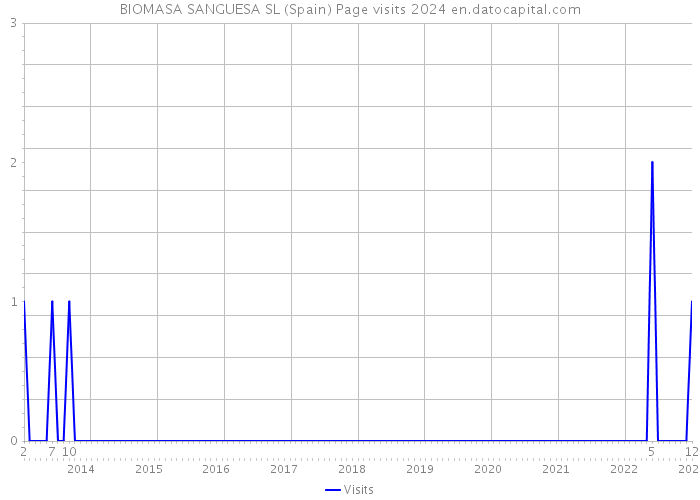 BIOMASA SANGUESA SL (Spain) Page visits 2024 