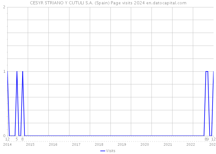 CESYR STRIANO Y CUTULI S.A. (Spain) Page visits 2024 