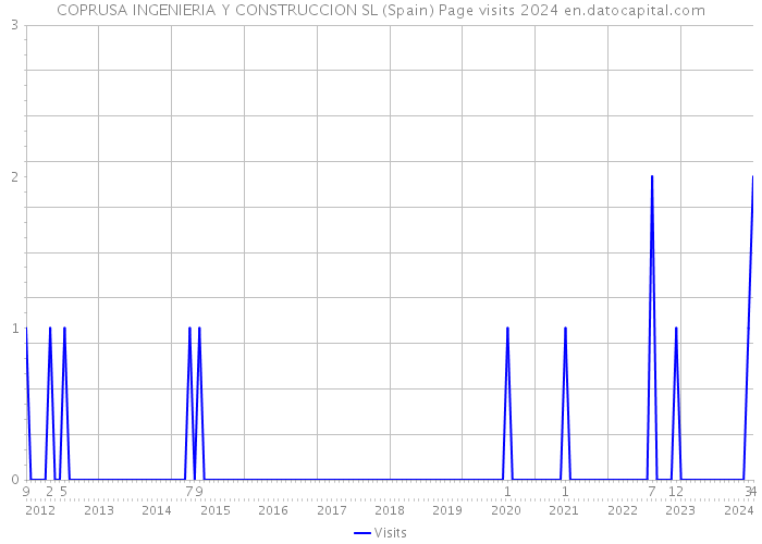 COPRUSA INGENIERIA Y CONSTRUCCION SL (Spain) Page visits 2024 