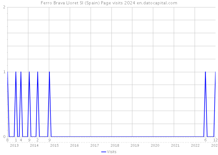 Ferro Brava Lloret Sl (Spain) Page visits 2024 
