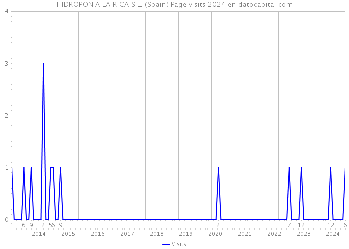 HIDROPONIA LA RICA S.L. (Spain) Page visits 2024 