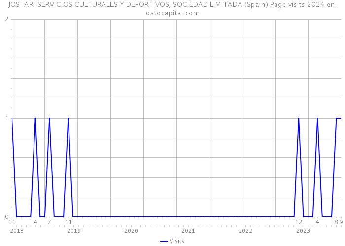 JOSTARI SERVICIOS CULTURALES Y DEPORTIVOS, SOCIEDAD LIMITADA (Spain) Page visits 2024 