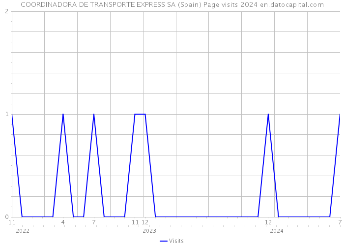COORDINADORA DE TRANSPORTE EXPRESS SA (Spain) Page visits 2024 