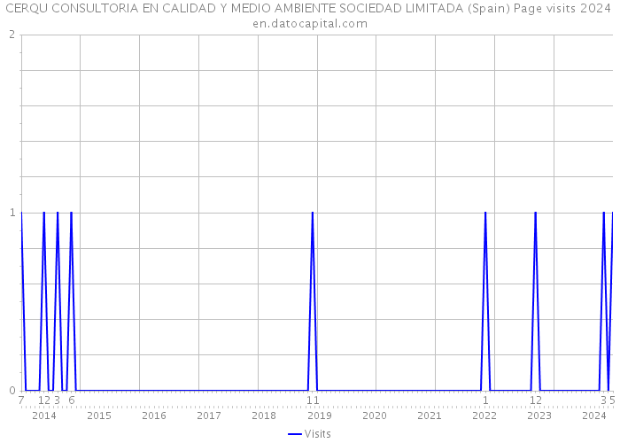 CERQU CONSULTORIA EN CALIDAD Y MEDIO AMBIENTE SOCIEDAD LIMITADA (Spain) Page visits 2024 