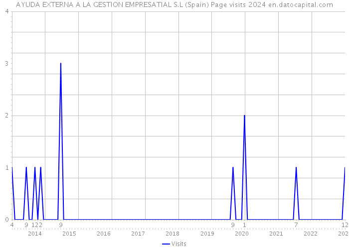 AYUDA EXTERNA A LA GESTION EMPRESATIAL S.L (Spain) Page visits 2024 
