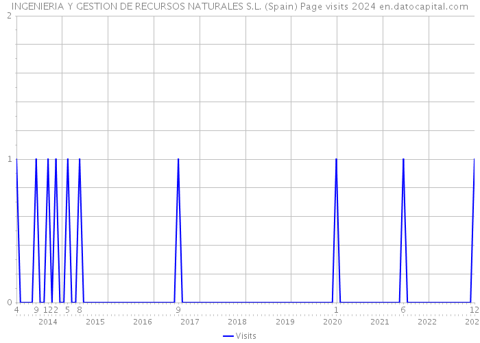 INGENIERIA Y GESTION DE RECURSOS NATURALES S.L. (Spain) Page visits 2024 