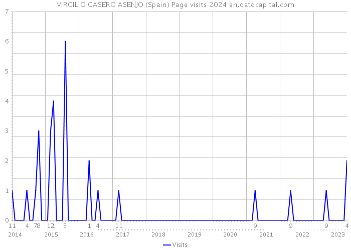 VIRGILIO CASERO ASENJO (Spain) Page visits 2024 