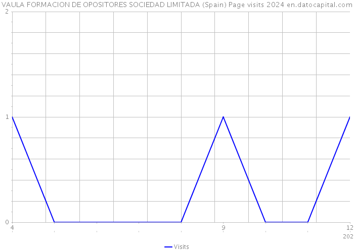 VAULA FORMACION DE OPOSITORES SOCIEDAD LIMITADA (Spain) Page visits 2024 