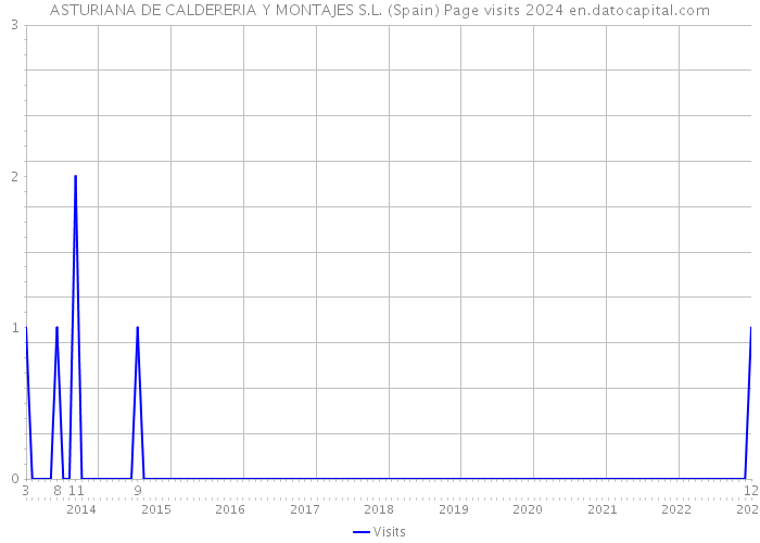 ASTURIANA DE CALDERERIA Y MONTAJES S.L. (Spain) Page visits 2024 