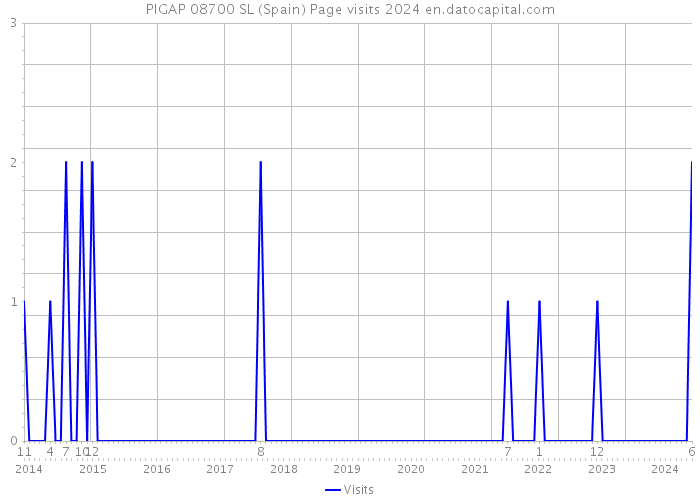 PIGAP 08700 SL (Spain) Page visits 2024 