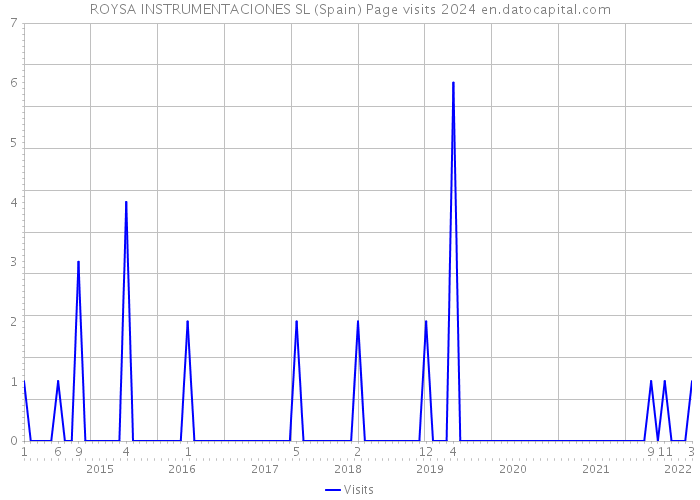 ROYSA INSTRUMENTACIONES SL (Spain) Page visits 2024 