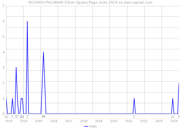 RICARDO PALOMAR OSUA (Spain) Page visits 2024 