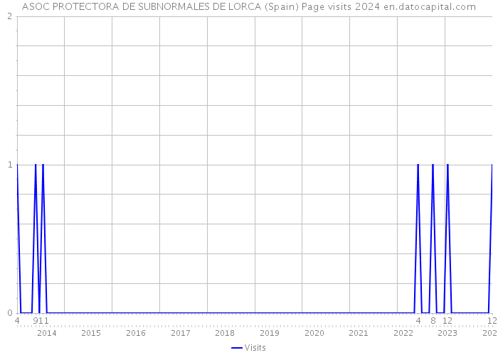 ASOC PROTECTORA DE SUBNORMALES DE LORCA (Spain) Page visits 2024 