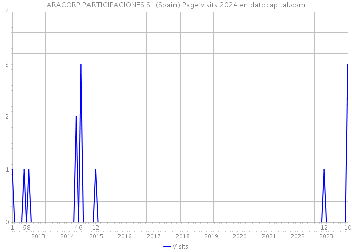 ARACORP PARTICIPACIONES SL (Spain) Page visits 2024 
