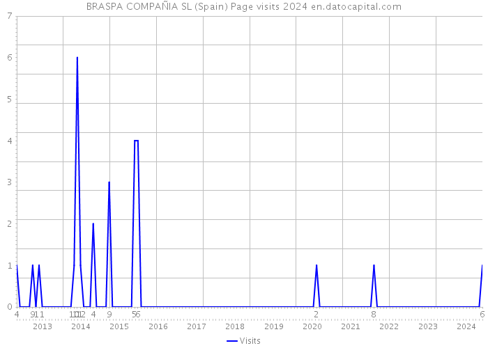 BRASPA COMPAÑIA SL (Spain) Page visits 2024 