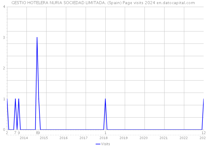 GESTIO HOTELERA NURIA SOCIEDAD LIMITADA. (Spain) Page visits 2024 