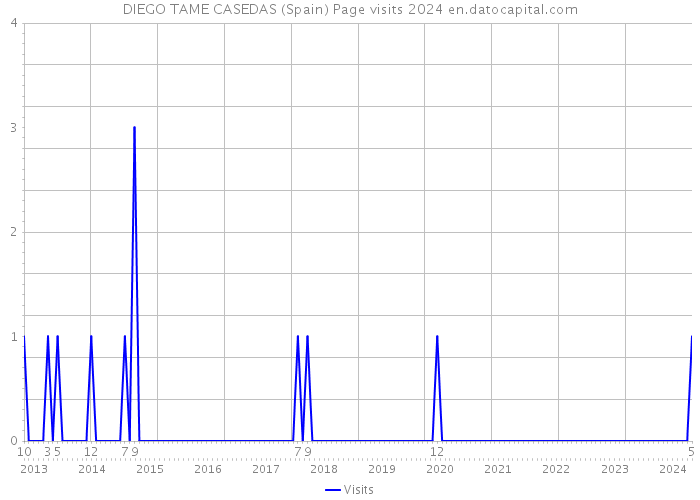 DIEGO TAME CASEDAS (Spain) Page visits 2024 