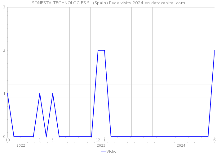 SONESTA TECHNOLOGIES SL (Spain) Page visits 2024 