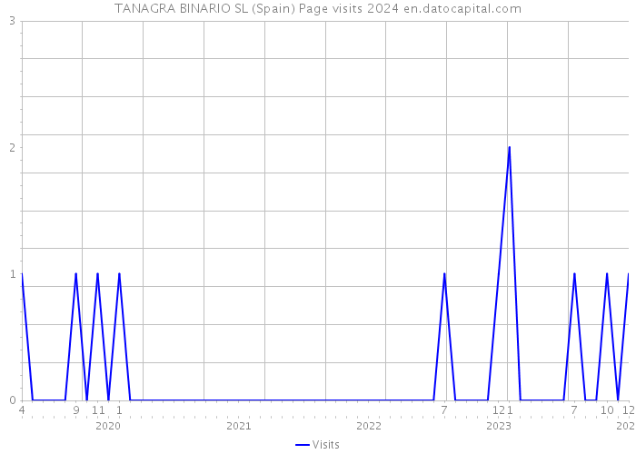 TANAGRA BINARIO SL (Spain) Page visits 2024 