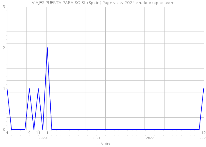 VIAJES PUERTA PARAISO SL (Spain) Page visits 2024 