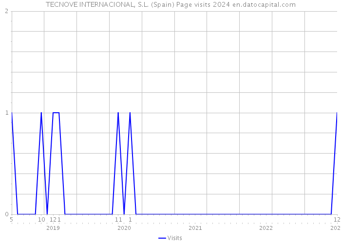 TECNOVE INTERNACIONAL, S.L. (Spain) Page visits 2024 
