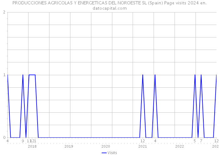 PRODUCCIONES AGRICOLAS Y ENERGETICAS DEL NOROESTE SL (Spain) Page visits 2024 