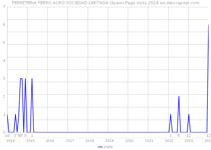 FERRETERIA FERRO AGRO SOCIEDAD LIMITADA (Spain) Page visits 2024 